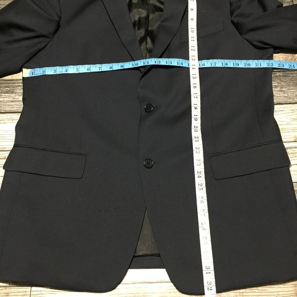 John Varvatos Wool Blazer Jacket Men’s 44R Gray Blue 2 Button Portugal - Picture 2 of 11
